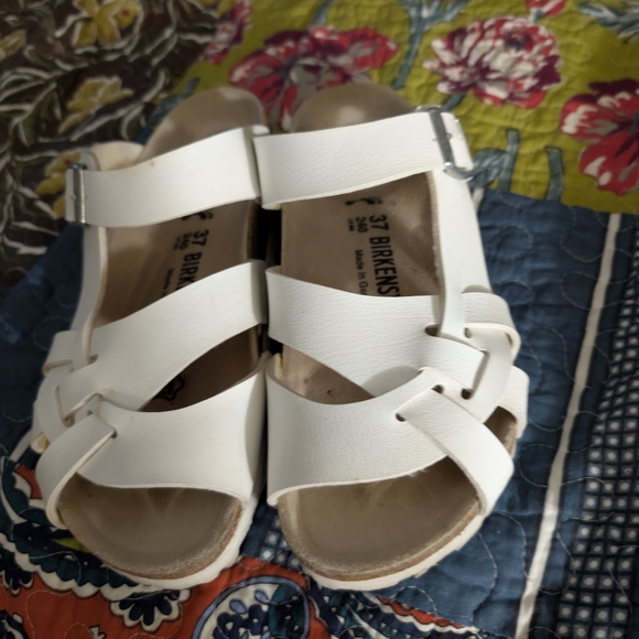 Birkenstock | Shoes | Birkenstock Pisa White Sandals | Poshmark